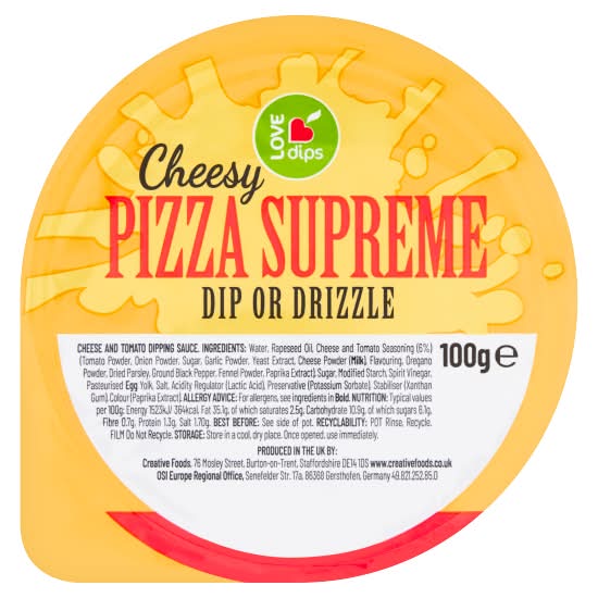 Love Dips Cheesy Pizza Supreme Drizzle (100g)