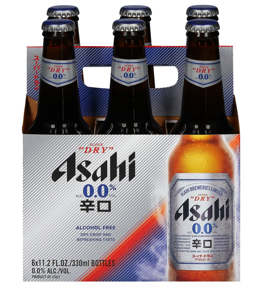 Asahi Siper Dry Non-Alcoholic Beer (6 x 330 ml)