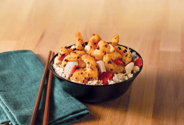 Bowl with Chili Crisp Shrimp
