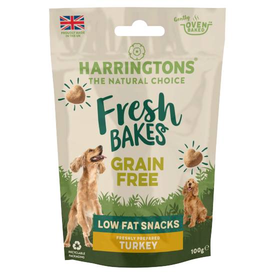 Harringtons Fresh Bakes Grain Free Low Fat Snacks Freshly Prepared Turkey 100g