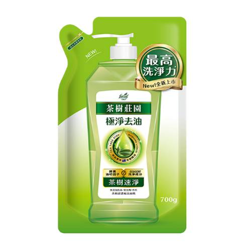 茶樹莊園茶樹超濃縮洗碗精補充包-茶樹速淨 <700g克 x 1 x 1PC包>