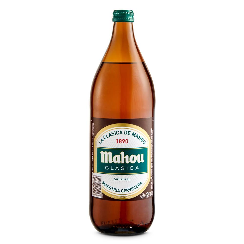 Cerveza Clásica Mahou Botella 1 L