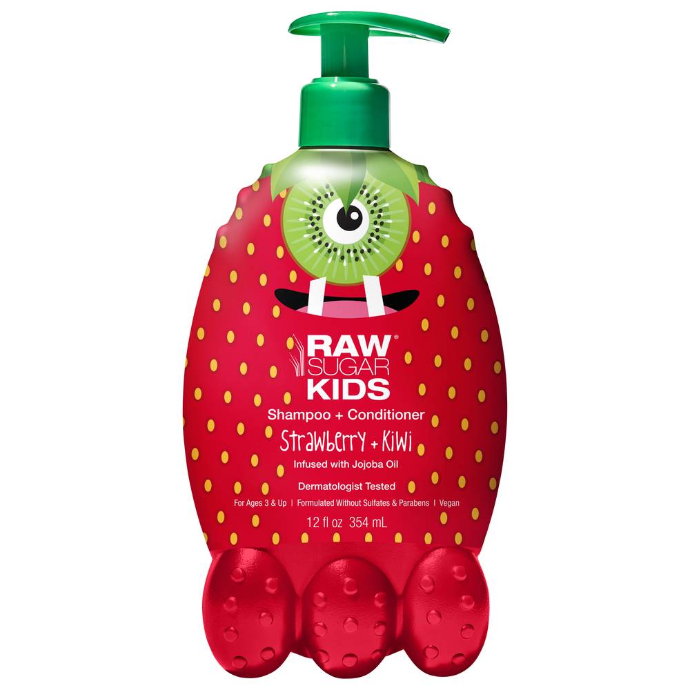 Raw Sugar Kids Strawberry + Kiwi Shampoo + Conditioner (12 fl oz)