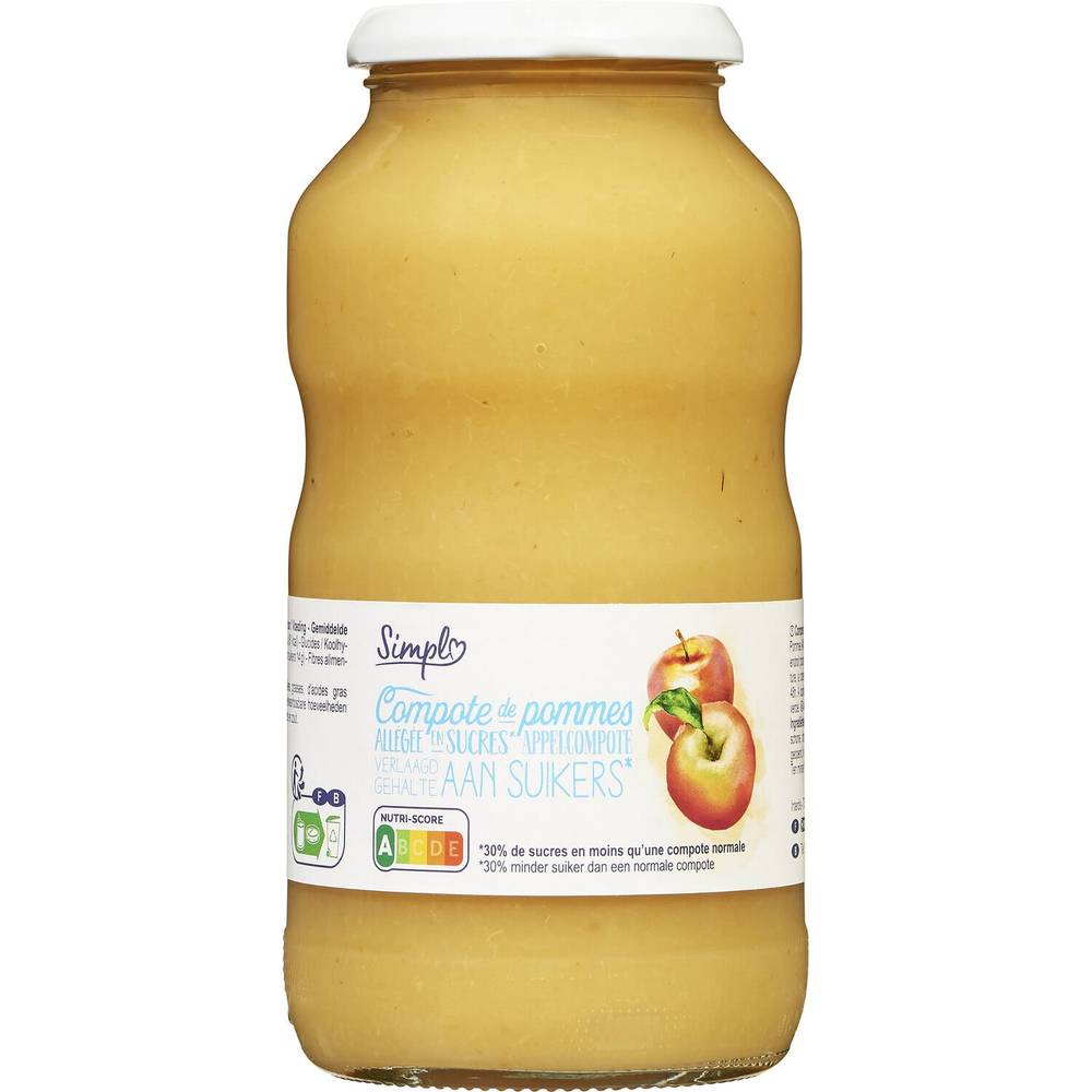 Simpl - Compote de pommes allégée en sucres (720g)