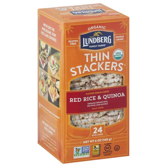 Lundberg Thin Stackers Organic Red Rice & Quinoa Cakes