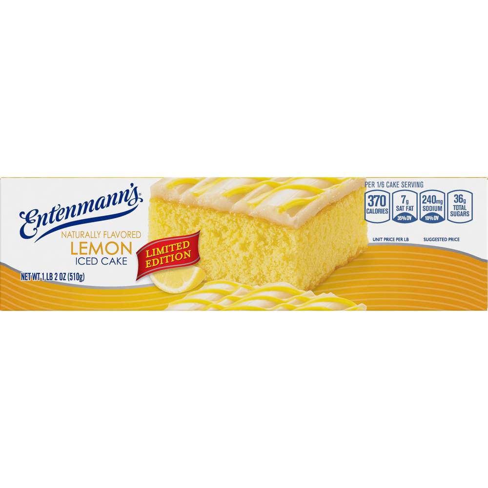 Entenmann's Limited Edition Naturally Flavored Lemon Iced Cake