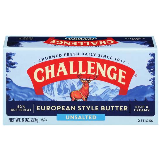 Challenge Butter Unsalted European Style Butter (8 oz)