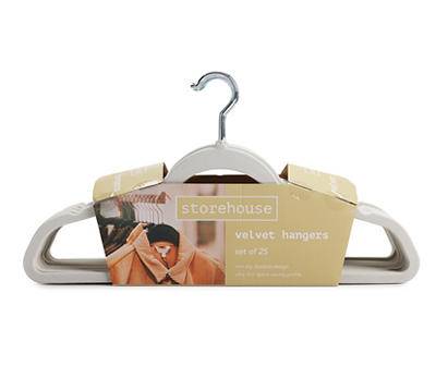 Ivory Velvet Slim Hangers (25 ct)