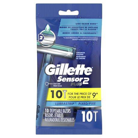 Gillette Sensor Plus 2 Disposable Razor (10 ct)