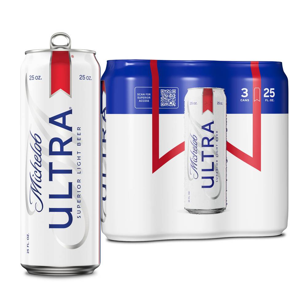 Michelob Ultra Superior Light Lager Beer (3 pack, 8.33 oz)
