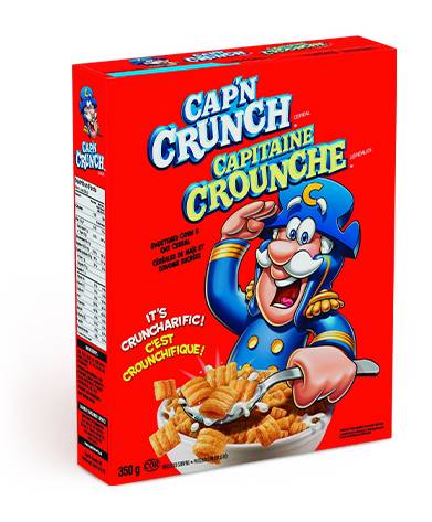 Cap'n Crunch Original Sweetened Corn & Oat Cereal (350 g)