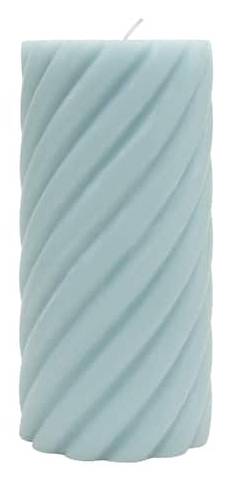Ashland Lightly Fragranced Twist Pillar Candle, Bergamot-Tonka