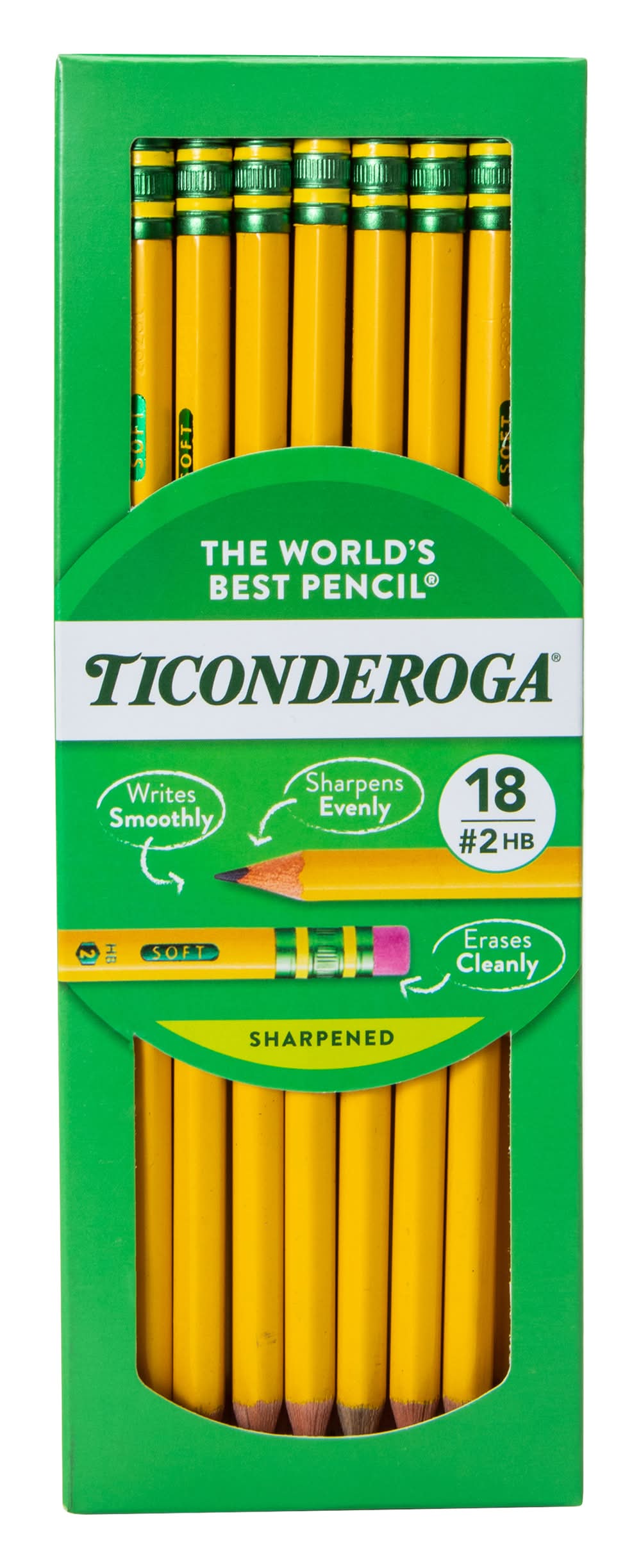 Ticonderoga® #2 Pencils HB Sharpened 18-Count