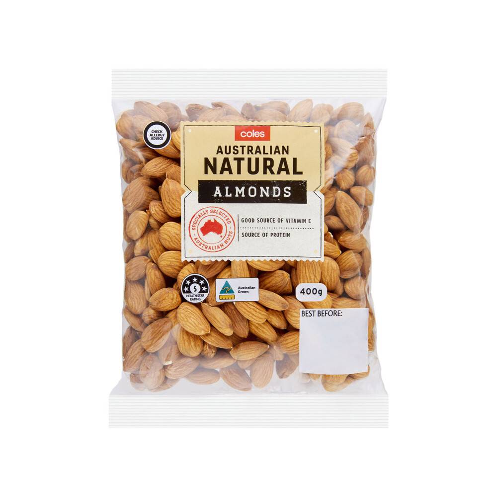 Coles Natural Almonds 400g