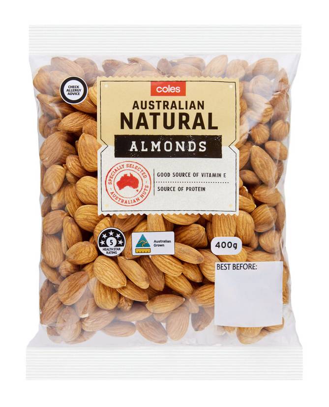 Coles Natural Almonds (400g)