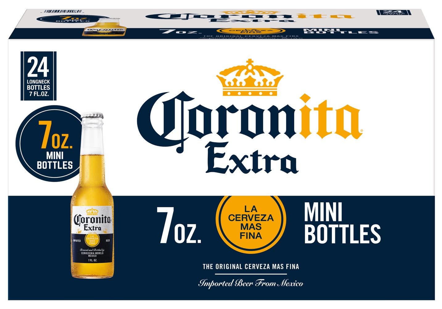 Corona Extra Mini Lager Beer (24 x 7 fl oz)