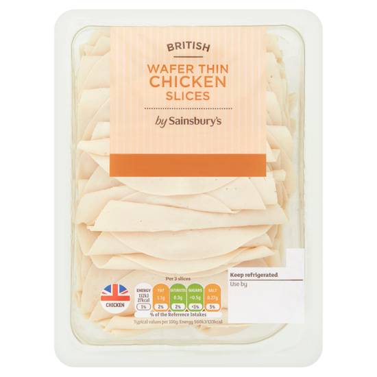 Sainsbury's British Wafer Thin Cooked Chicken Slices 400g