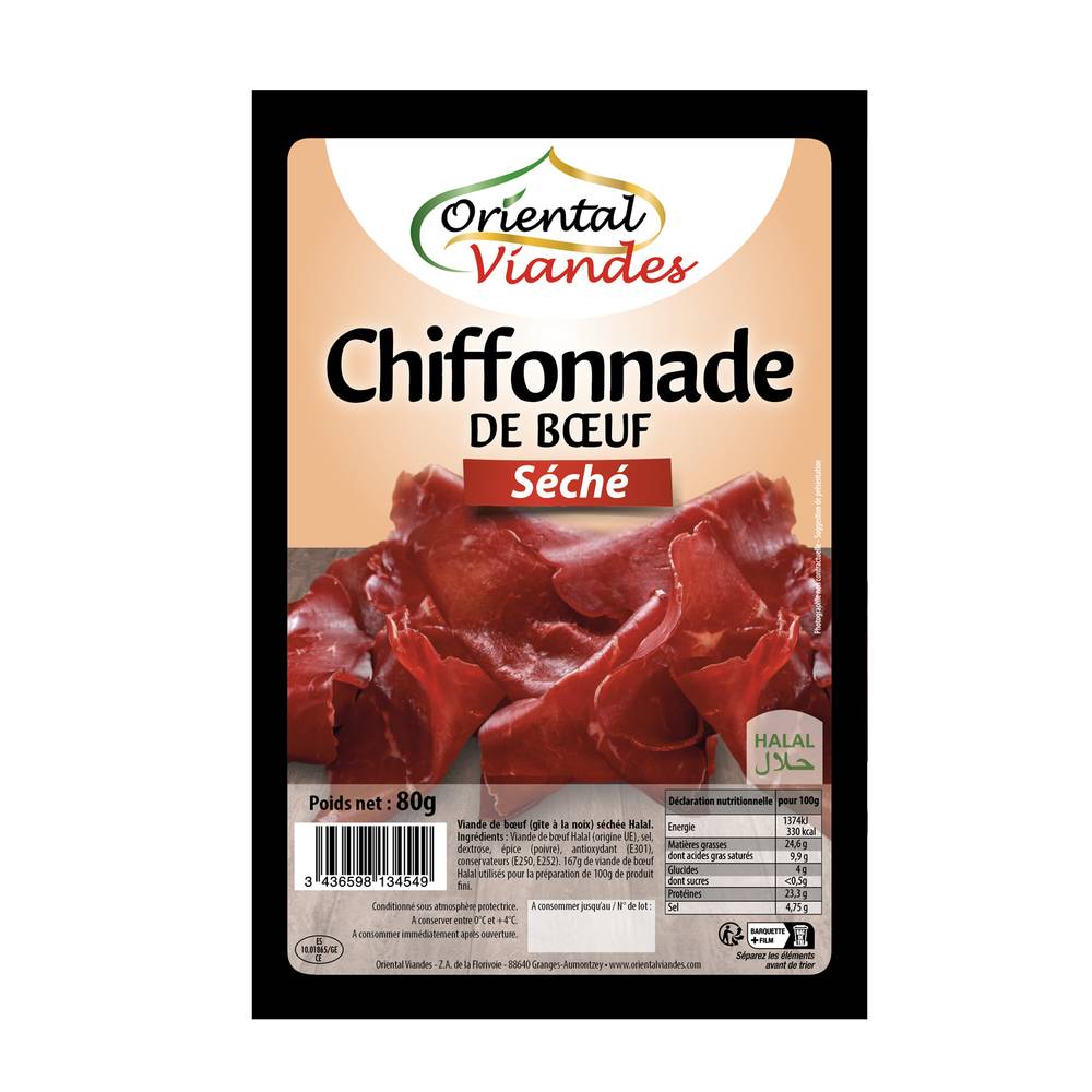 Oriental Viandes - Chiffonnade de boeuf (80g)