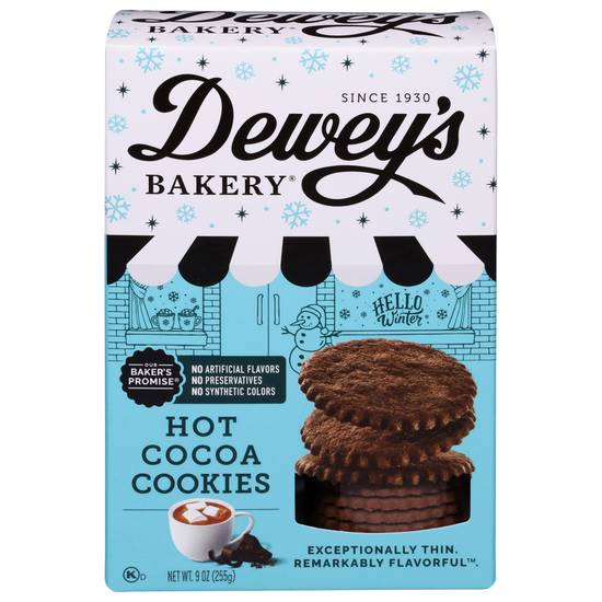 Dewey's Bakery Moravian Style Hot Cocoa Cookie Thins (9 oz)
