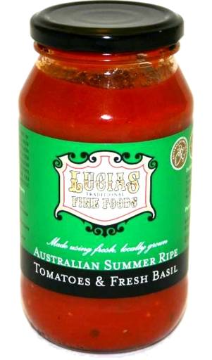 Lucias Tomato & Basil Sauce 490g