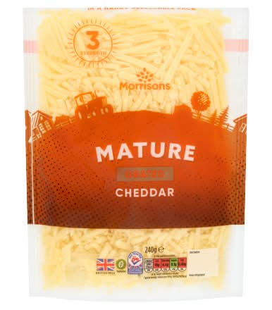 Morrisons Mature Grated Cheddar Cheese (240g)