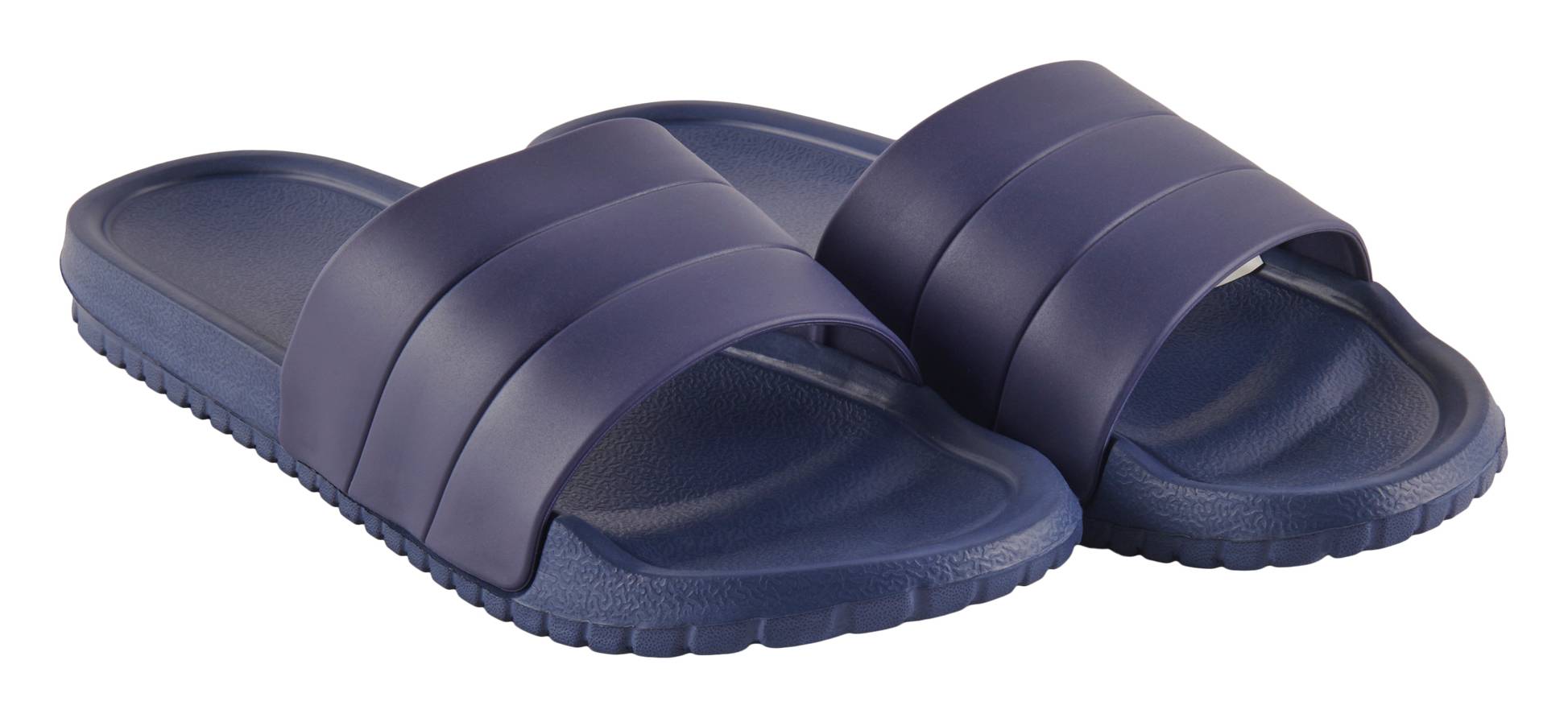 Mules de base pour hommes (M, Bleu de la m) / Men's Basic Slides (M, Navy Blue)