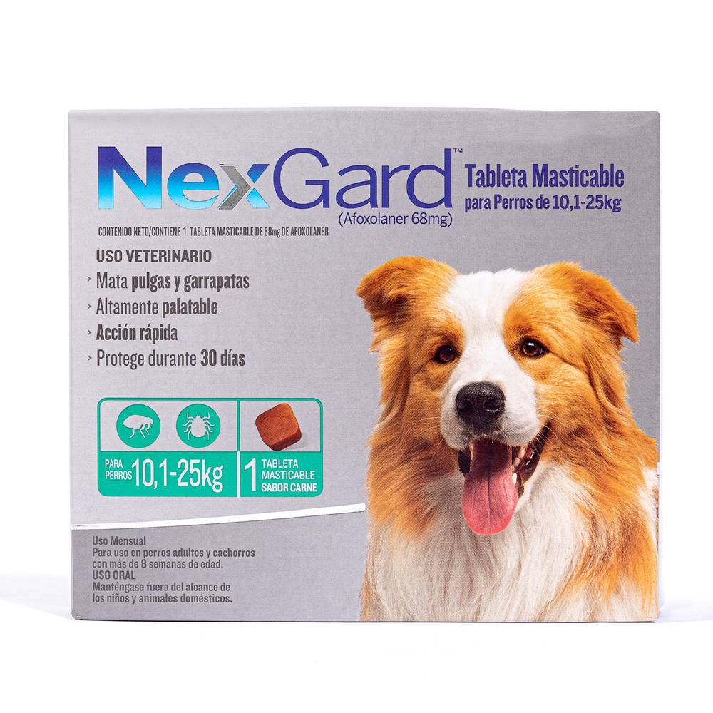 NexGard Afoxolaner tableta masticable 68 mg perro 10.1 25 kg Delivery Near Me Order Online Uber Eats