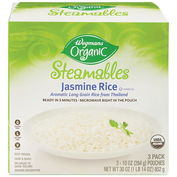 Wegmans Organic Frozen Jasmine Rice Steamables