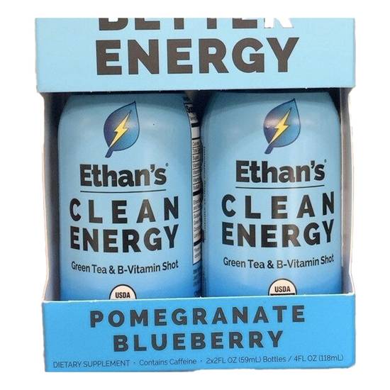 Ethan�s Clean Energy Shot, Pomegranate Blueberry, 2 OZ Each, 2 CT