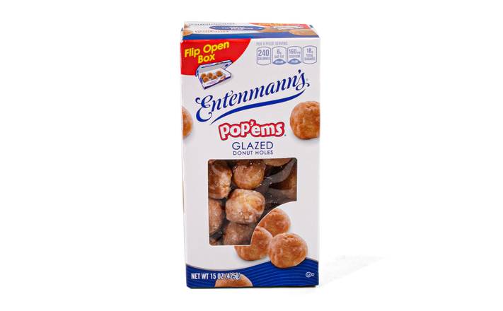 Entenmann's Popem Glazed Donuts, 15 oz