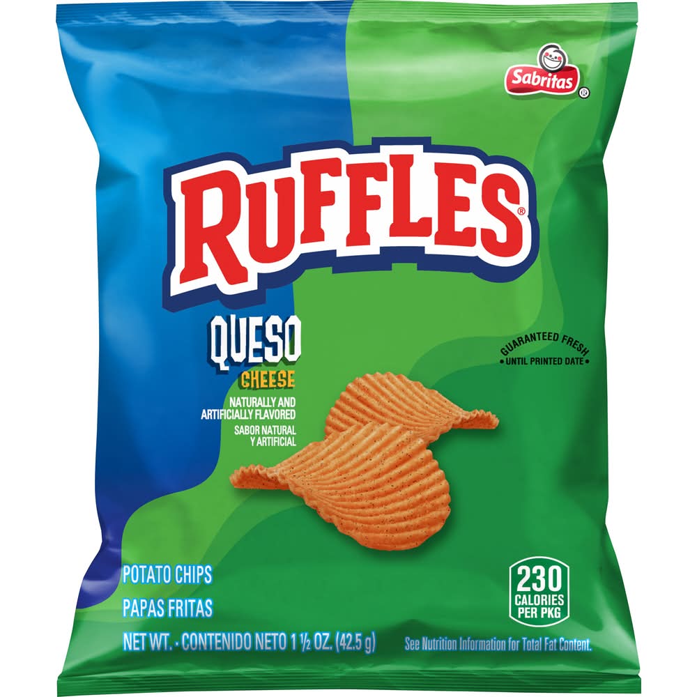 Ruffles Potato Chips, Queso Cheese (1.5 oz)