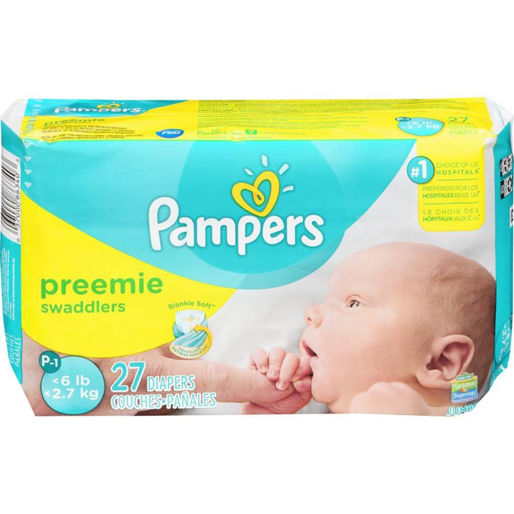 Pampers Swaddlers Preemie Diapers P-1 (300 g)