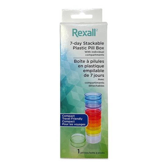 Rexall Round Stackable Plastic Pill Box (1 unit)