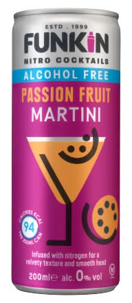 Funkin Passion Fruit, Nitro Cocktails Alcohol Free Martini (200ml)