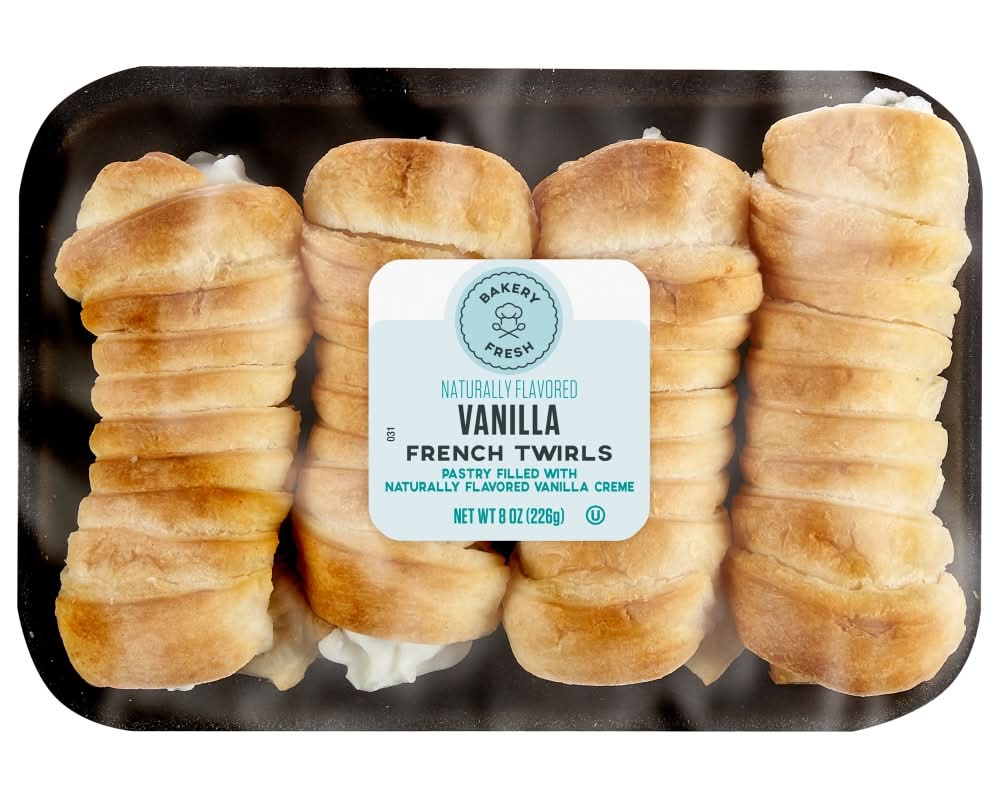 Bakery Fresh Vanilla French Twirls Creme Filled Pastries