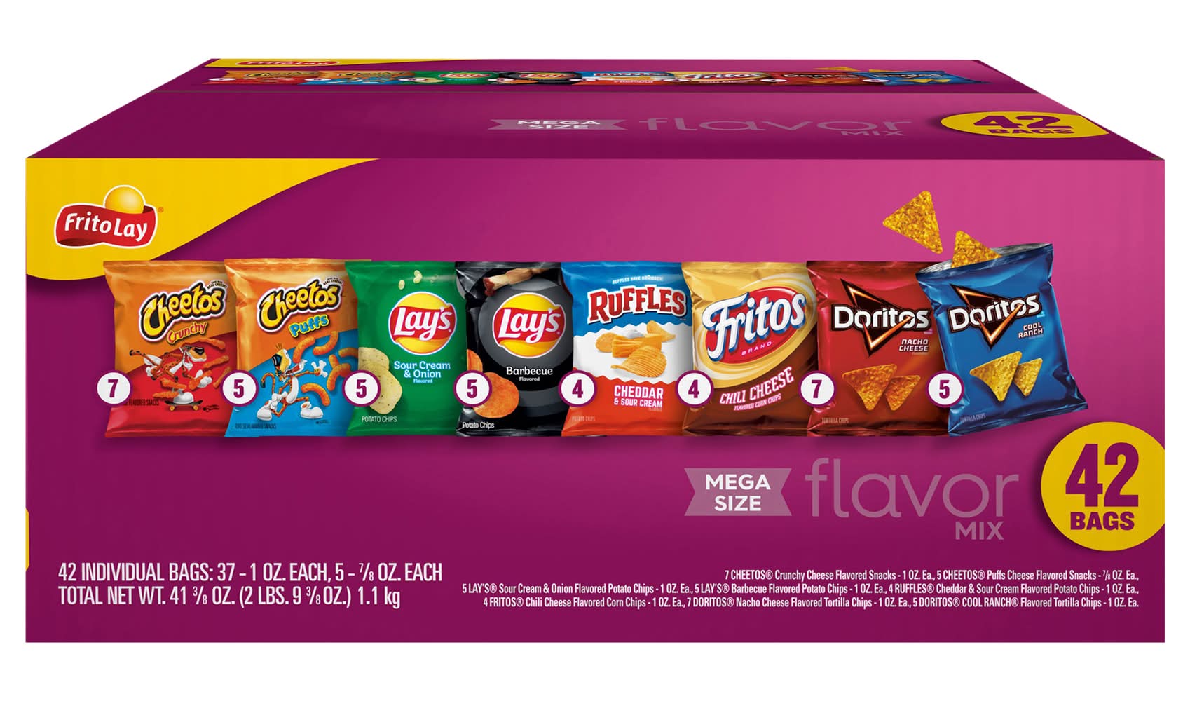 Frito-Lay Snacks Variety pack (41.37 oz, 42 ct)