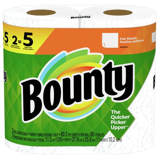 Bounty White Double Plus Paper Towels (2 ct)
