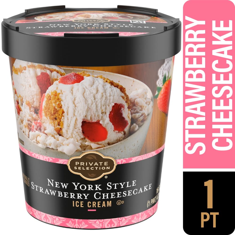 Private Selection New York Style Ice Cream, Strawberry Cheesecake (1 pint)