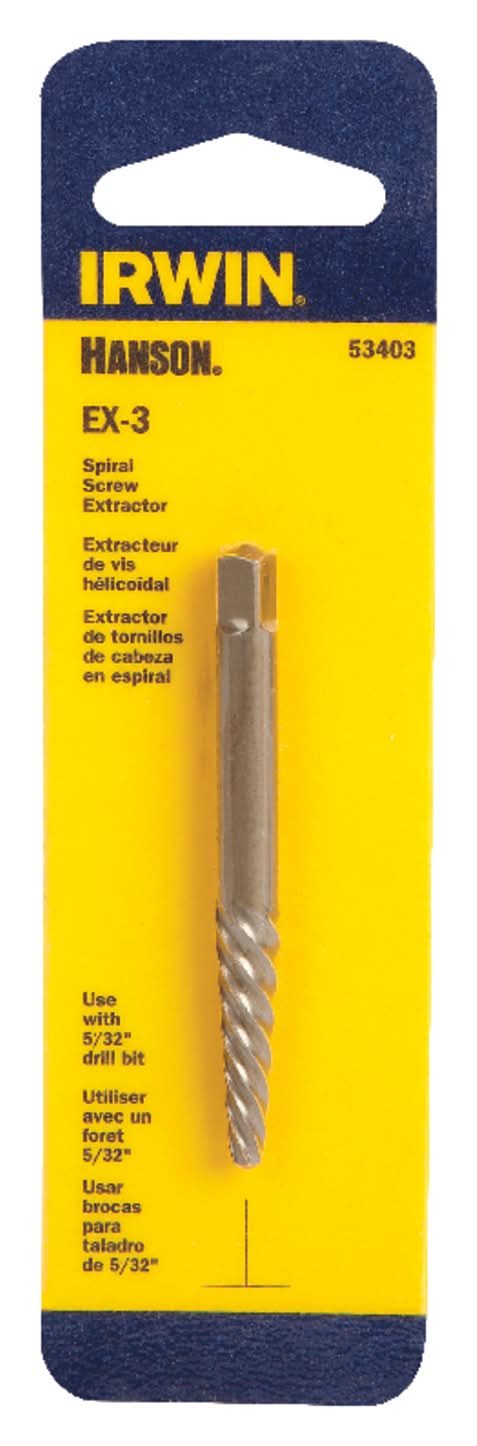 Irwin Hanson Ex-3 Carbon Steel Spiral Screw Extractor 6 In. 1 Pc