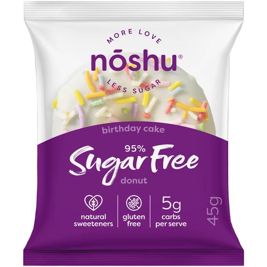 Noshu 95% Sugar Free Birthday Cake Donut 45g