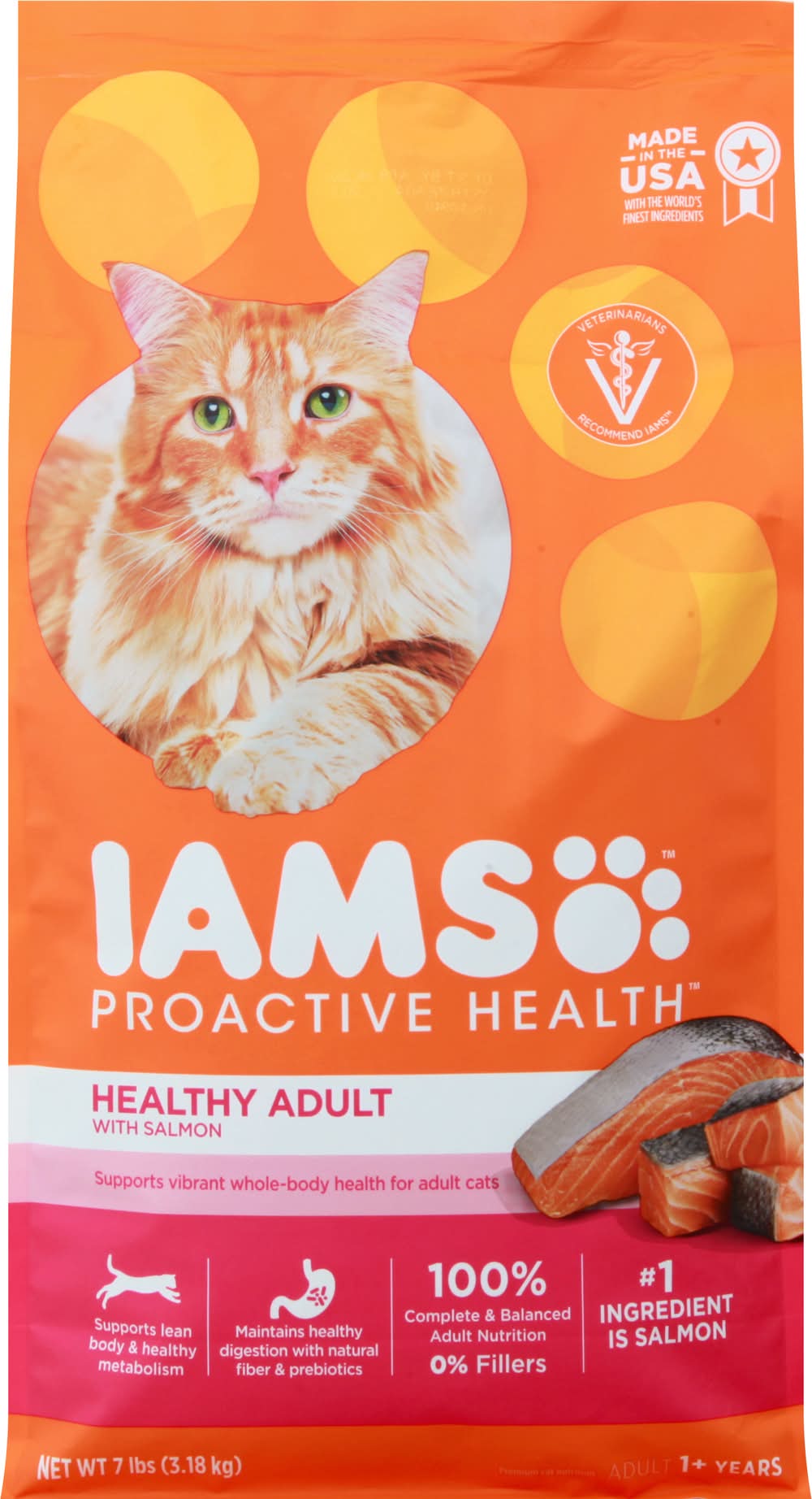 Iams Proactive Health Salmon & Tuna Adult Dry Cat Food 1+ Years (7 lbs)