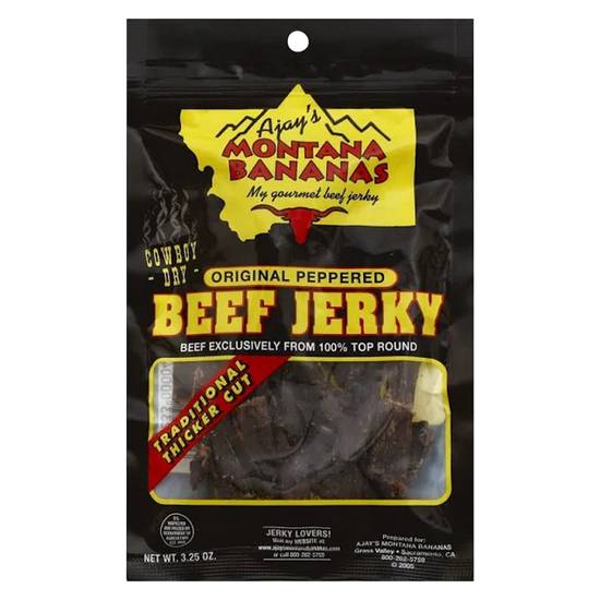 Montana Bananas Peppered Beef Jerky 3.25oz