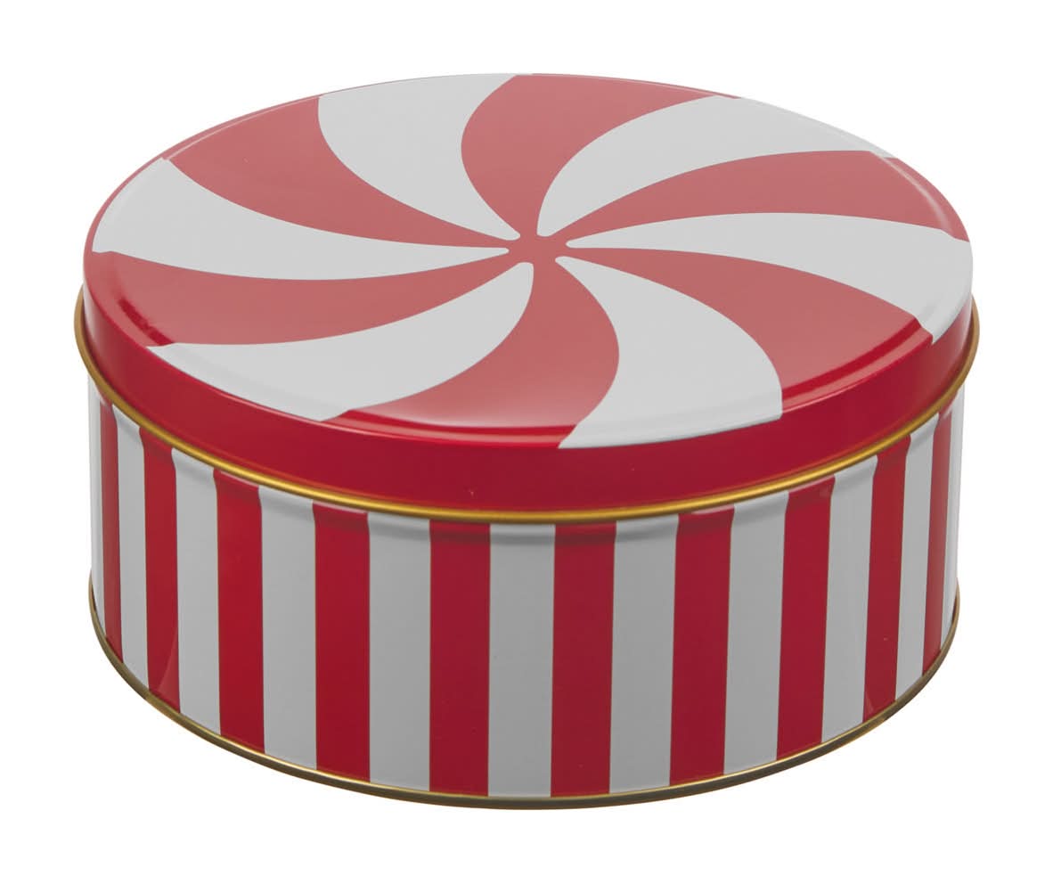 Christmas Round Tin Box Large Assorted