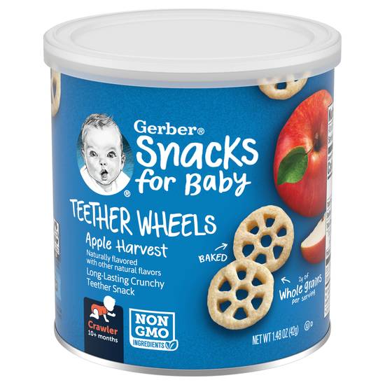 Gerber 10+ Months Teether Wheels Apple Harvest Baked Snacks
