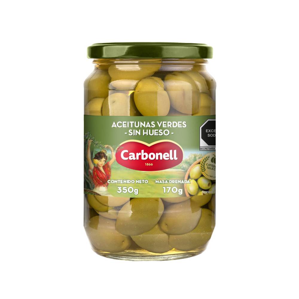 Carbonell · Aceitunas verdes sin hueso (350 g)