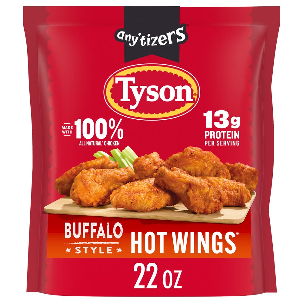 Tyson Any'tizers Chicken Hot Wings, Buffalo Style (22 oz)