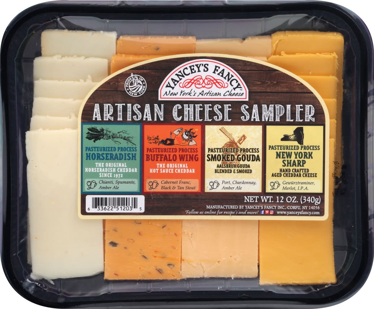 Yancey's Fancy Artisan Cheese Sampler Variety pack (12 oz)