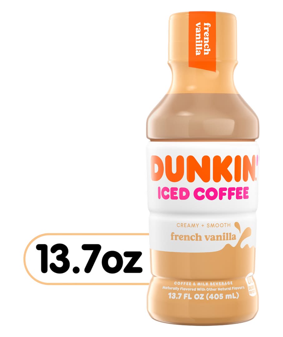 Dunkin' French Vanilla Iced Coffee 13.7oz Btl
