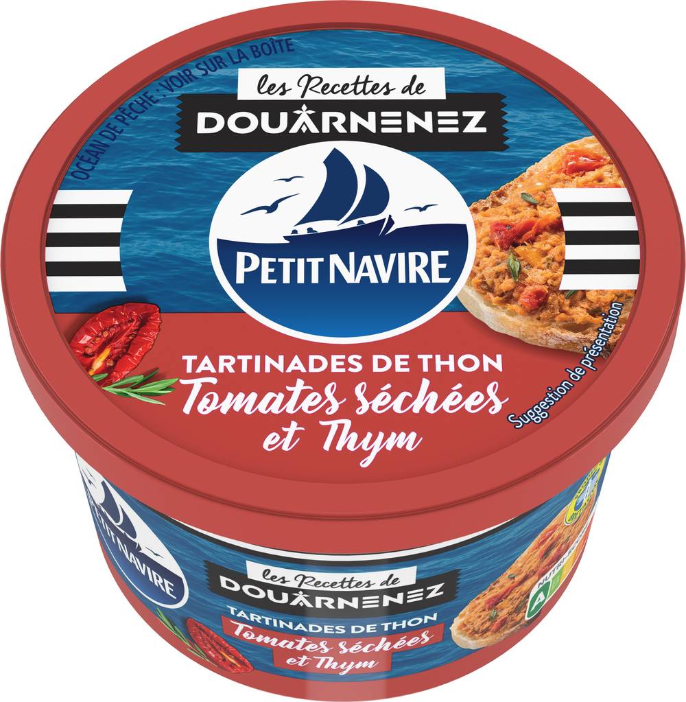 Petit Navire - Tartinades de thon, tomates séchées - thym (125g)