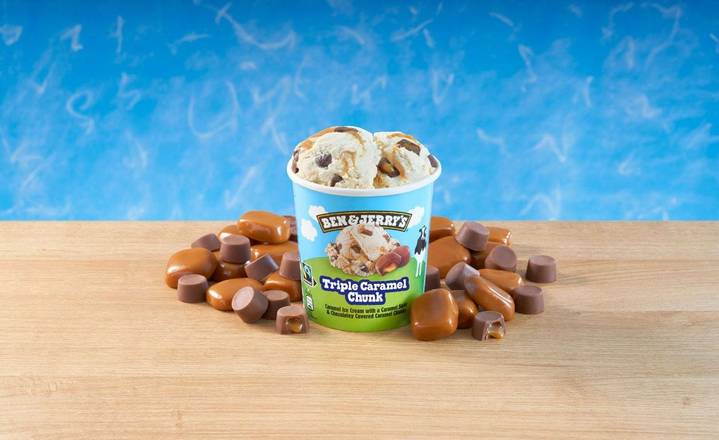 Ben & Jerry’s Triple Caramel Chunk Ice Cream Pint 458ml